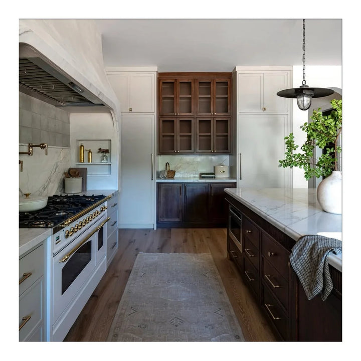 ILVE Nostalgie II 48" Dual Fuel Freestanding Range in White with Brass Trim, UP48FNMPWHG
