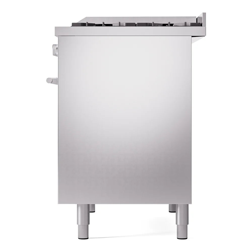 ILVE Professional Plus II 40" Dual Fuel Freestanding Range in Stainless Steel with Satin Trim, UPD40FWMPSSLP
