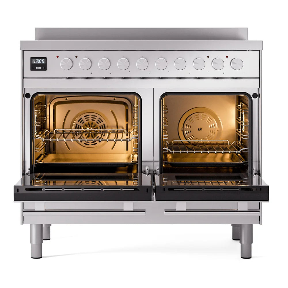 ILVE Professional Plus II 40" Induction Freestanding Range in Stainless Steel with Stainless Steel Trim, UPDI406WMPSS
