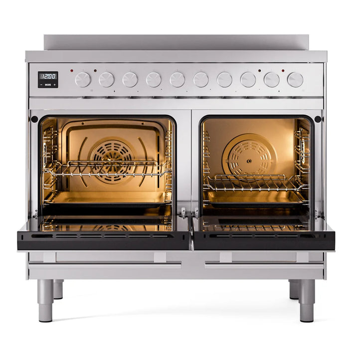 ILVE Professional Plus II 40" Induction Freestanding Range in Stainless Steel with Stainless Steel Trim, UPDI406WMPSS
