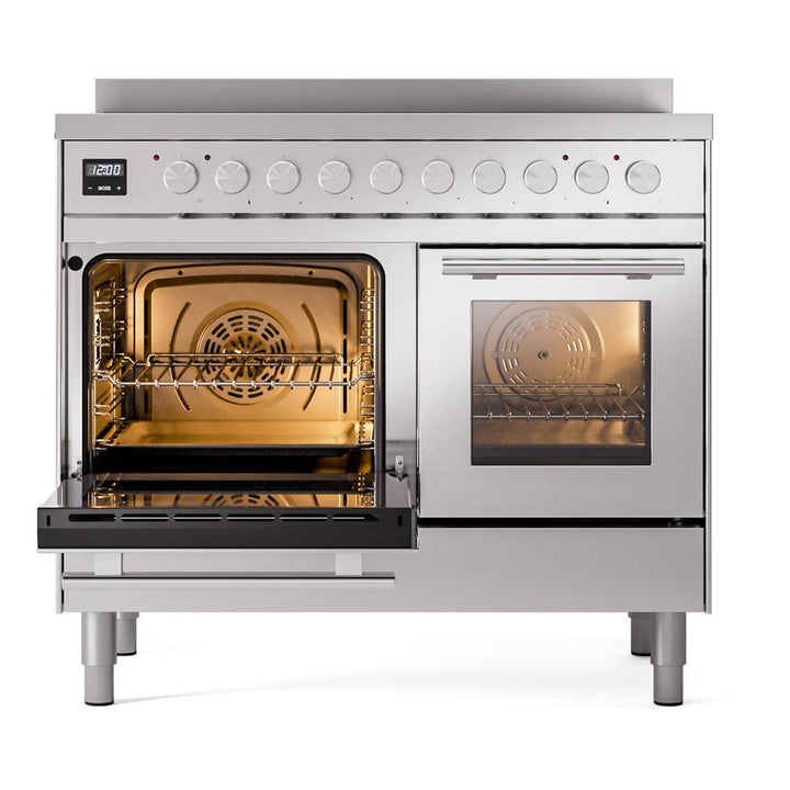 ILVE Professional Plus II 40" Induction Freestanding Range in Stainless Steel with Stainless Steel Trim, UPDI406WMPSS