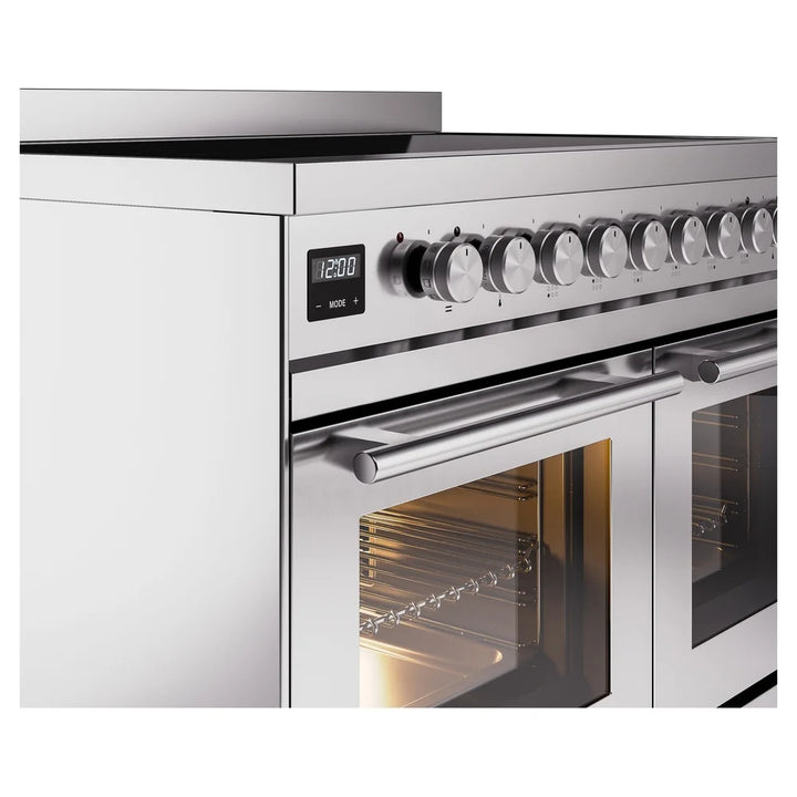ILVE Professional Plus II 40" Induction Freestanding Range in Stainless Steel with Stainless Steel Trim, UPDI406WMPSS